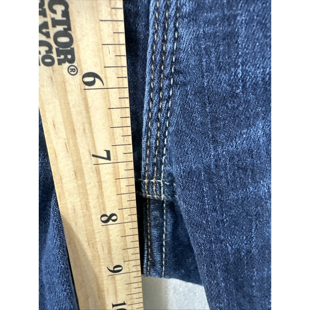 Bershka Jeans Women's EUR 38/US 8 (27x31) Blue Low Rise Straight Distressed - Picture 10 of 13